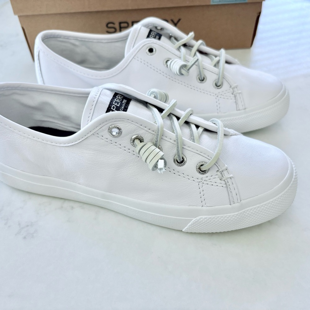 Sperry White Leather Casual Sneakers